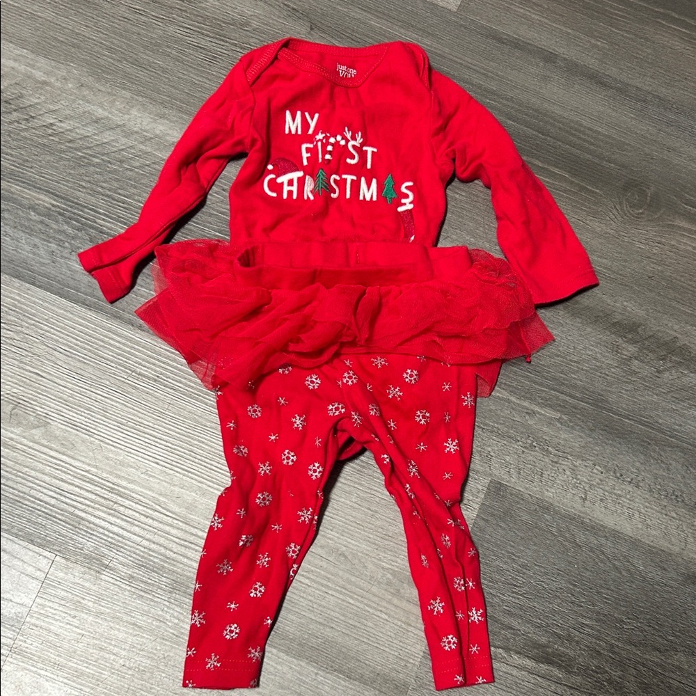 My First Christmas Baby Girl Matching Set